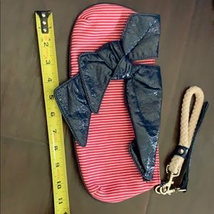 Lulu nautical patriotic wristlet purse euc